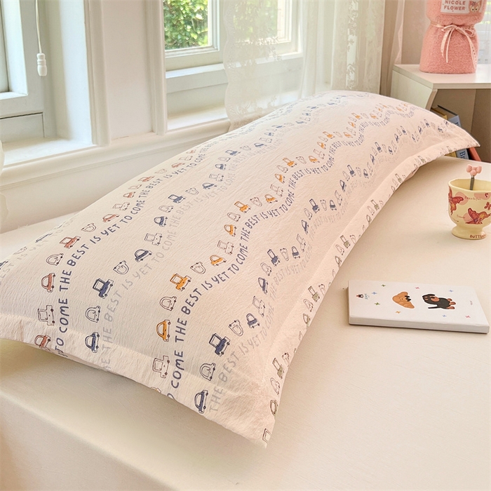 91家纺网 家纺一手货源 找家纺 （总）梦舒羽 2025新款云感双层纱印花双人枕套情侣1.5m枕芯套1.8床枕头