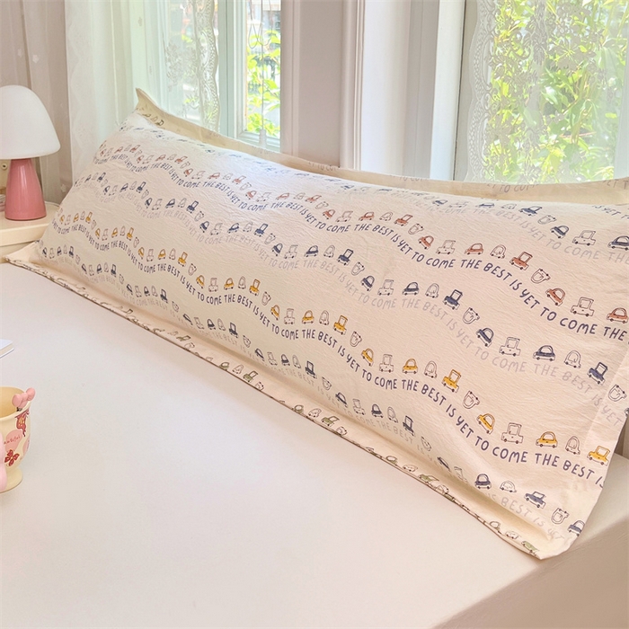 91家纺网 家纺一手货源 找家纺 （总）梦舒羽 2025新款云感双层纱印花双人枕套情侣1.5m枕芯套1.8床枕头