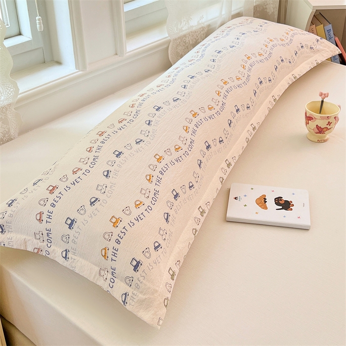 91家纺网 家纺一手货源 找家纺 （总）梦舒羽 2025新款云感双层纱印花双人枕套情侣1.5m枕芯套1.8床枕头