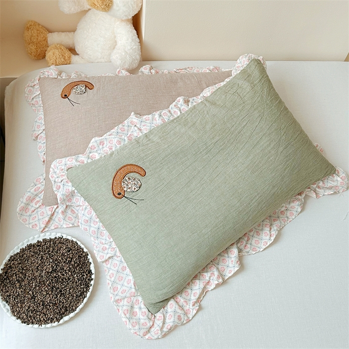 91家纺网 家纺一手货源 找家纺 （总）卓昌枕芯 2025新款双层纱全棉儿童成人蜗牛绣花荞麦枕羽丝绒枕枕头枕芯