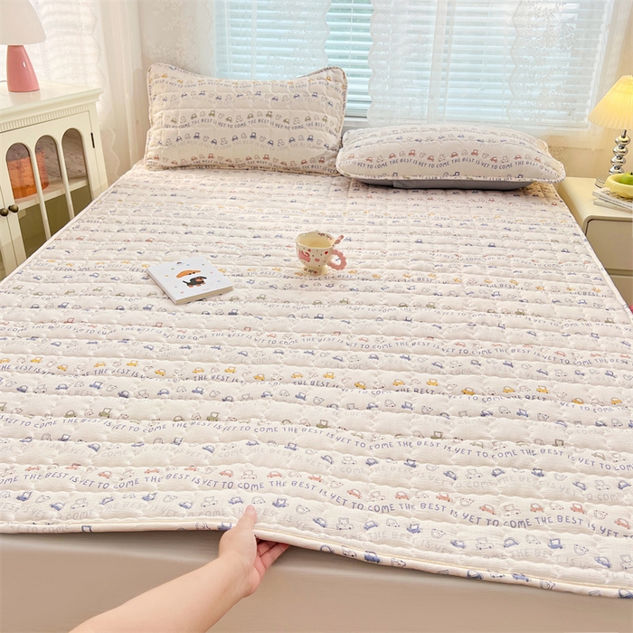 梦舒羽 2025新款云感双层纱夹棉床褥床护垫床垫保护垫学生宿舍专用三件套 汽车世界