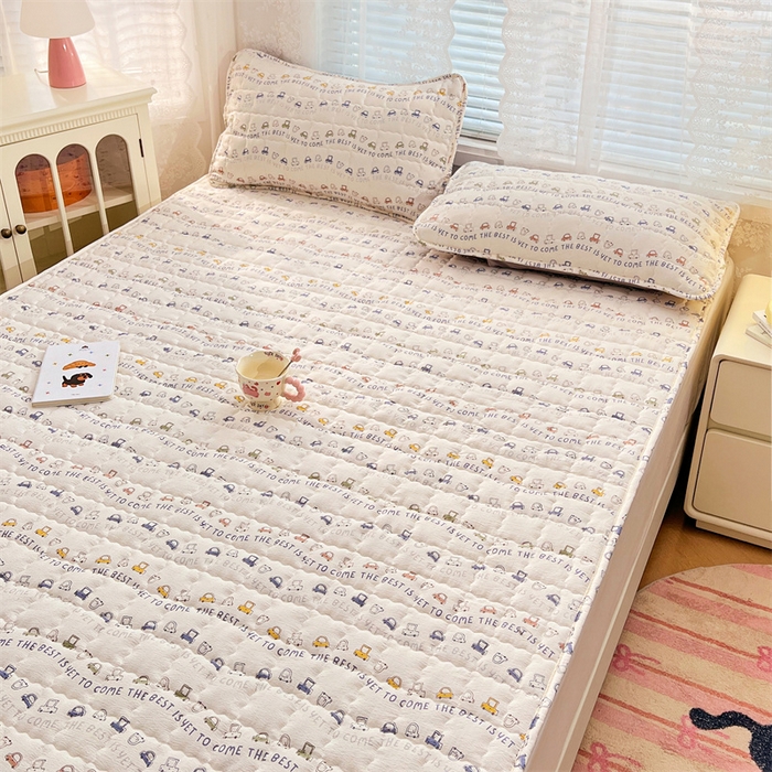 91家纺网 家纺一手货源 找家纺 梦舒羽 2025新款云感双层纱夹棉床褥床护垫床垫保护垫学生宿舍专用三件套 汽车世界