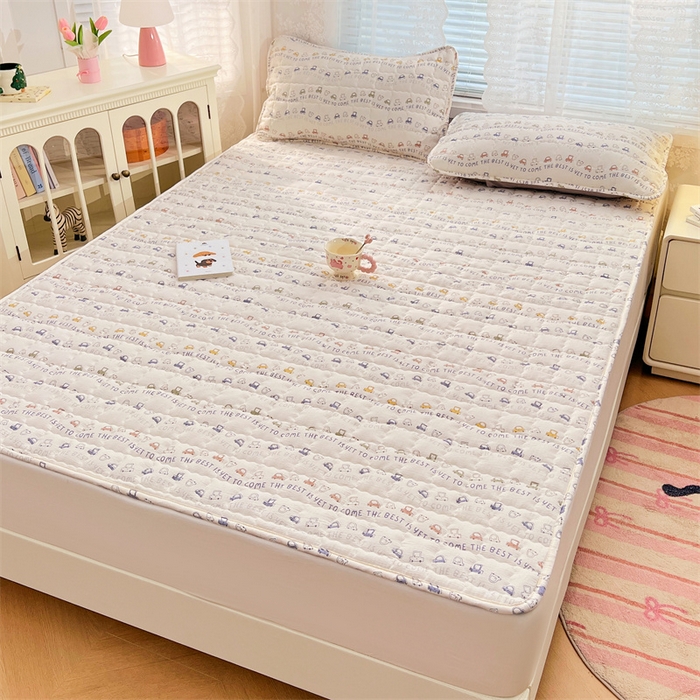 91家纺网 家纺一手货源 找家纺 梦舒羽 2025新款云感双层纱夹棉床褥床护垫床垫保护垫学生宿舍专用三件套 汽车世界