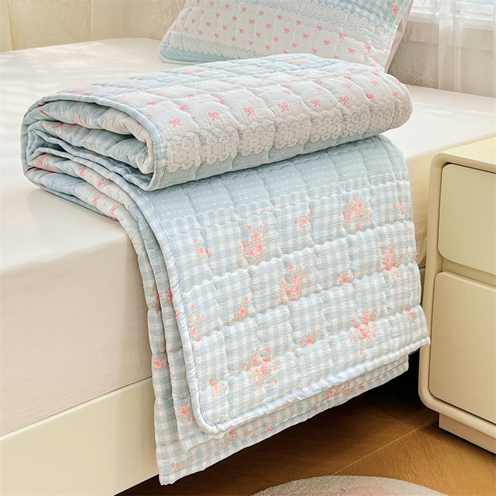 91家纺网 家纺一手货源 找家纺 梦舒羽 2025新款云感双层纱夹棉床褥床护垫床垫保护垫学生宿舍专用三件套 浮生若梦