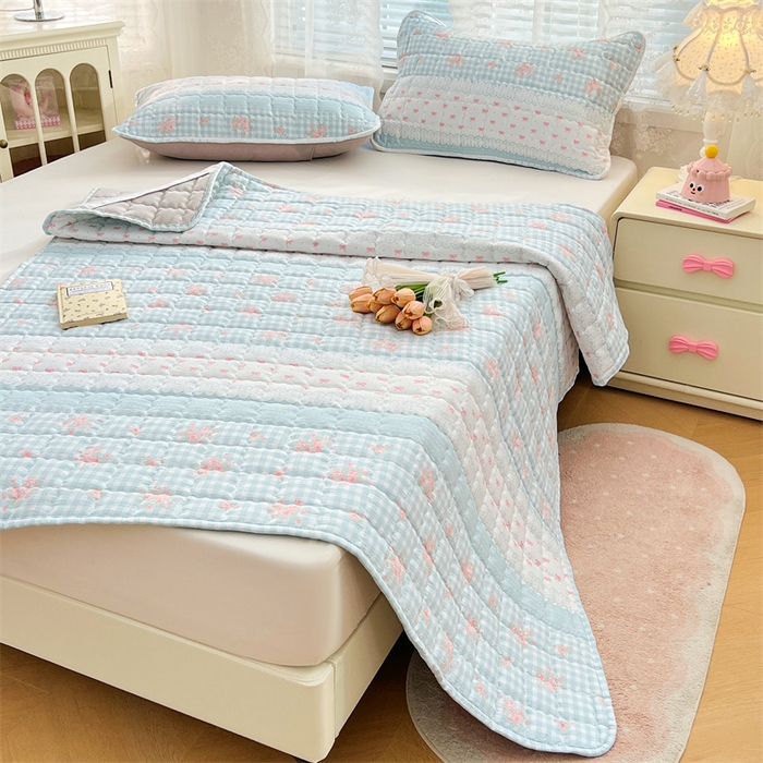 91家纺网 家纺一手货源 找家纺 梦舒羽 2025新款云感双层纱夹棉床褥床护垫床垫保护垫学生宿舍专用三件套 浮生若梦