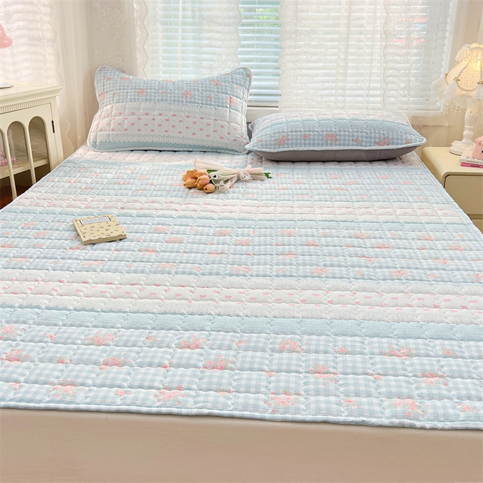 91家纺网 家纺一手货源 找家纺 梦舒羽 2025新款云感双层纱夹棉床褥床护垫床垫保护垫学生宿舍专用三件套 浮生若梦