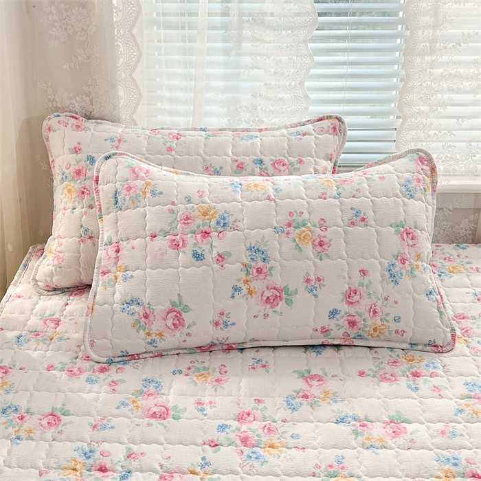 91家纺网 家纺一手货源 找家纺 梦舒羽 2025新款云感双层纱夹棉床褥床护垫床垫保护垫学生宿舍专用三件套 朝花夕拾