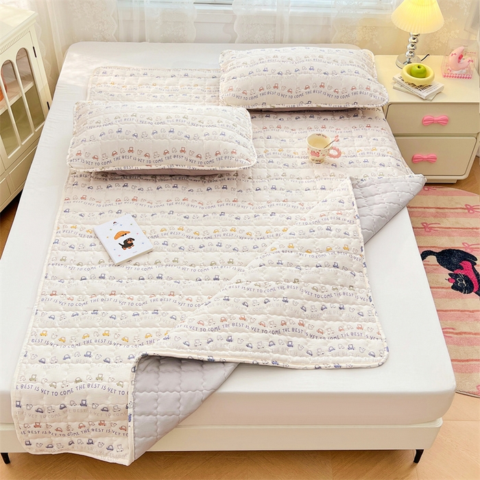 91家纺网 家纺一手货源 找家纺 梦舒羽 2025新款云感双层纱夹棉床褥床护垫床垫保护垫学生宿舍专用三件套 汽车世界