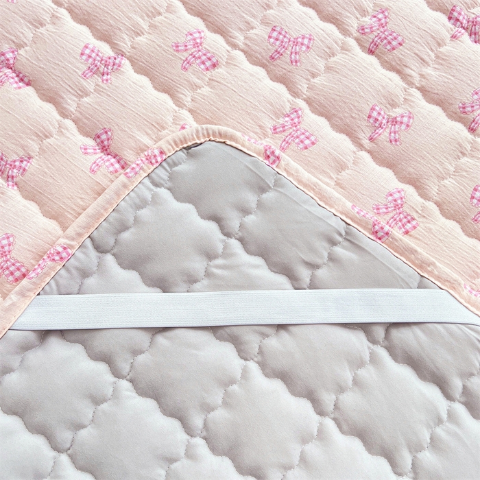 91家纺网 家纺一手货源 找家纺 梦舒羽 2025新款云感双层纱夹棉床褥床护垫床垫保护垫学生宿舍专用三件套 少女物语