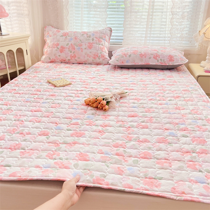 梦舒羽 2025新款云感双层纱夹棉床褥床护垫床垫保护垫学生宿舍专用三件套 倾城之恋