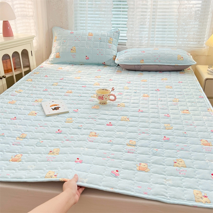 梦舒羽 2025新款云感双层纱夹棉床褥床护垫床垫保护垫学生宿舍专用三件套 甜心小狗