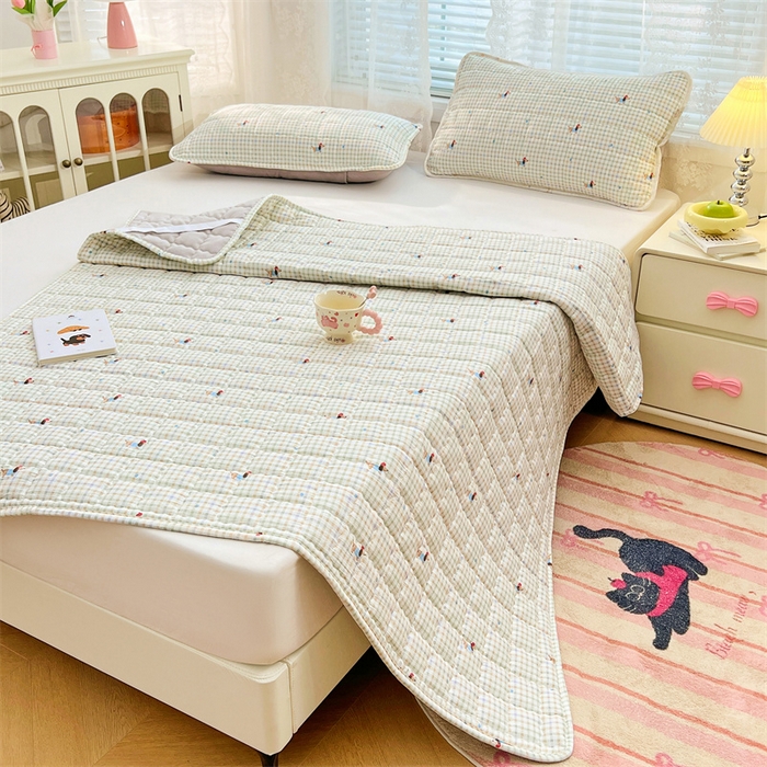 91家纺网 家纺一手货源 找家纺 梦舒羽 2025新款云感双层纱夹棉床褥床护垫床垫保护垫学生宿舍专用三件套 快乐逐梦