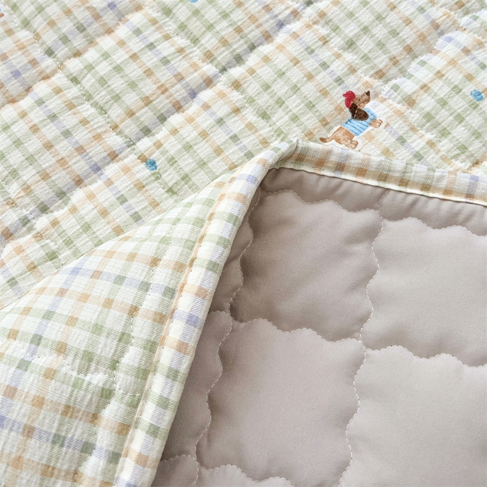 91家纺网 家纺一手货源 找家纺 梦舒羽 2025新款云感双层纱夹棉床褥床护垫床垫保护垫学生宿舍专用三件套 快乐逐梦