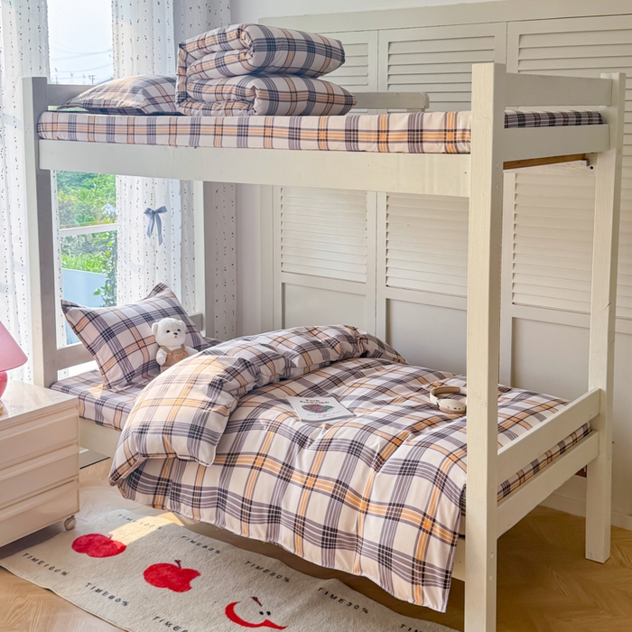 91家纺网 家纺一手货源 找家纺 （总）简冠 开学季2025新款植物羊绒学生宿舍上下铺学生三件套四件套