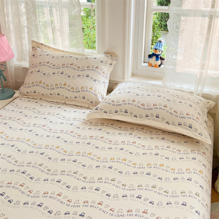 91家纺网 家纺一手货源 找家纺 （总）梦舒羽 2025新款云感双层纱印花枕套宿舍单人枕芯套一对装枕头套