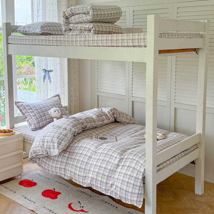 91家纺网 家纺一手货源 找家纺 （总）简冠 开学季2025植物羊绒学生宿舍上下铺学生三件套学生床垫被子被芯大礼包