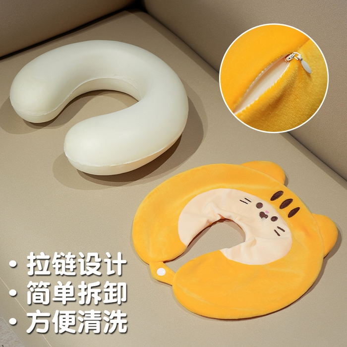 91家纺网 家纺一手货源 找家纺 （总）仟亿莱 2025新款瑞士卷动物系列记忆棉U枕