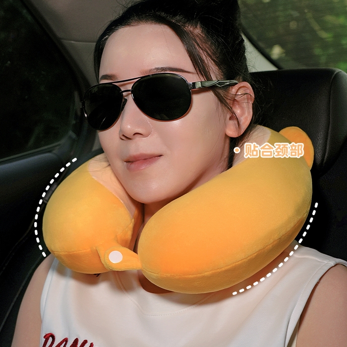 91家纺网 家纺一手货源 找家纺 （总）仟亿莱 2025新款瑞士卷动物系列记忆棉U枕