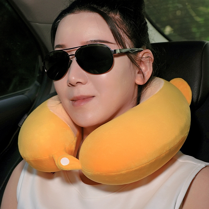 91家纺网 家纺一手货源 找家纺 仟亿莱 2025新款瑞士卷动物系列记忆棉U枕 记忆三花猫 33*32cm/只