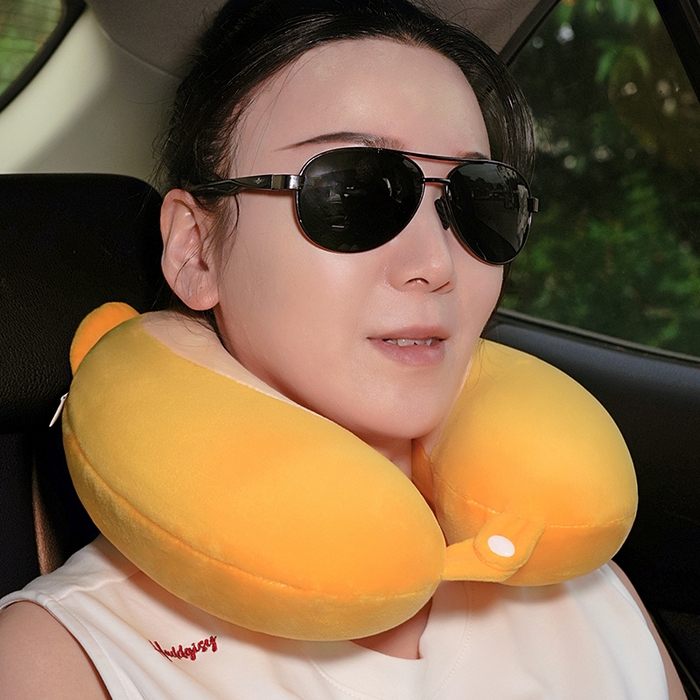 91家纺网 家纺一手货源 找家纺 仟亿莱 2025新款瑞士卷动物系列记忆棉U枕 记忆三花猫 33*32cm/只