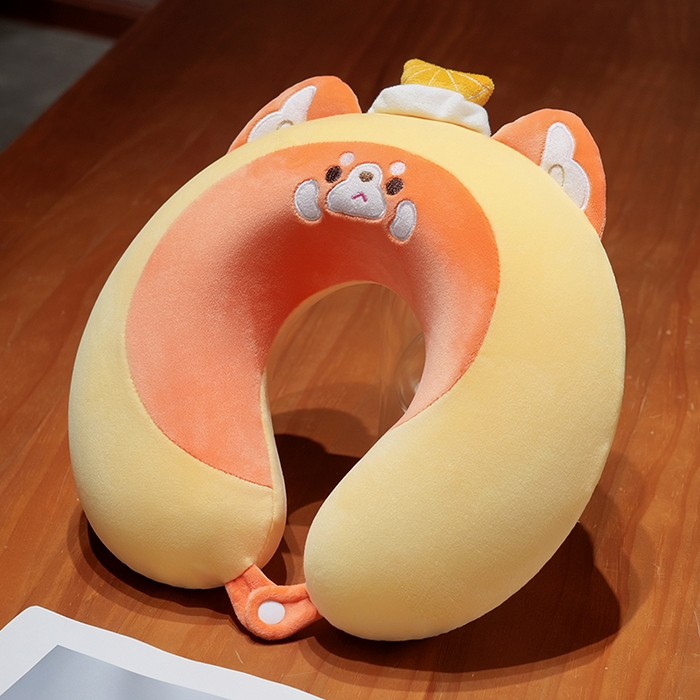 仟億萊 2025新款瑞士卷動物系列記憶棉U枕 記憶憂郁小熊貓 33*32cm/只