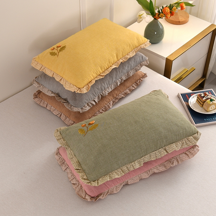 91家纺网 家纺一手货源 找家纺 （总）金牛枕芯 2025新款全棉纯棉单层纱荞麦枕枕头枕芯-橡树子