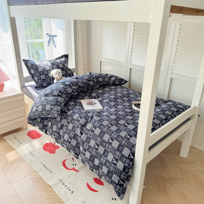 91家纺网 家纺一手货源 找家纺 简冠 开学季2025植物羊绒学生宿舍上下铺学生三件套学生床垫被子被芯大礼包 柏拉图