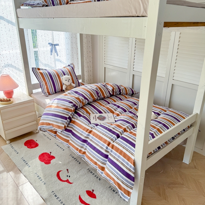 91家纺网 家纺一手货源 找家纺 简冠 开学季2025植物羊绒学生宿舍上下铺学生三件套学生床垫被子被芯大礼包 灵动卓影