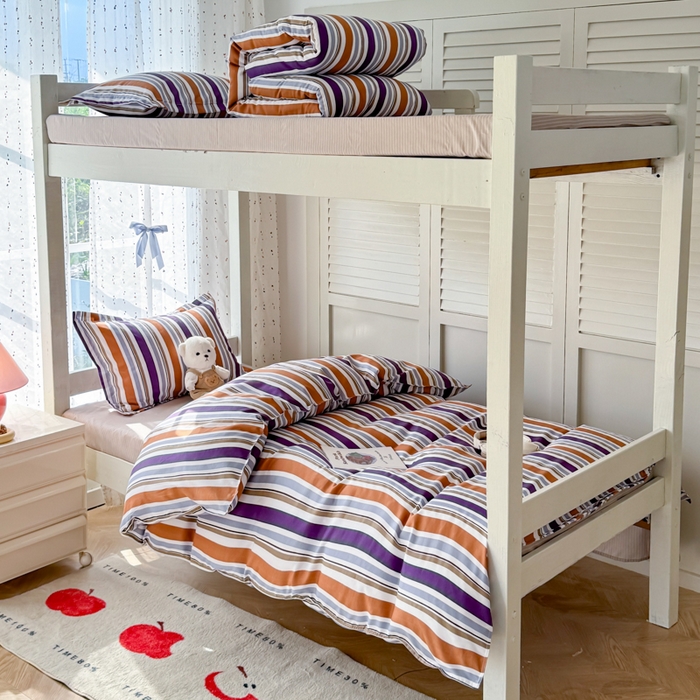 简冠 开学季2025植物羊绒学生宿舍上下铺学生三件套学生床垫被子被芯大礼包 灵动卓影