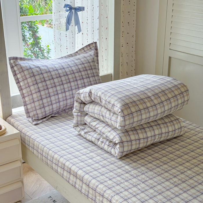 91家纺网 家纺一手货源 找家纺 简冠 开学季2025植物羊绒学生宿舍上下铺学生三件套学生床垫被子被芯大礼包 意境