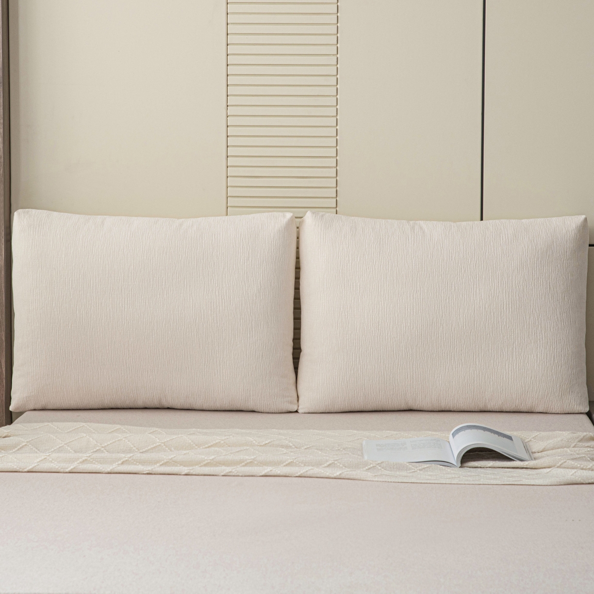 91家纺网 家纺一手货源 找家纺 （总）美达人 2025新款珍珠棉雪尼尔立体面包靠背床头靠垫大靠背沙发抱枕飘窗阳台靠枕