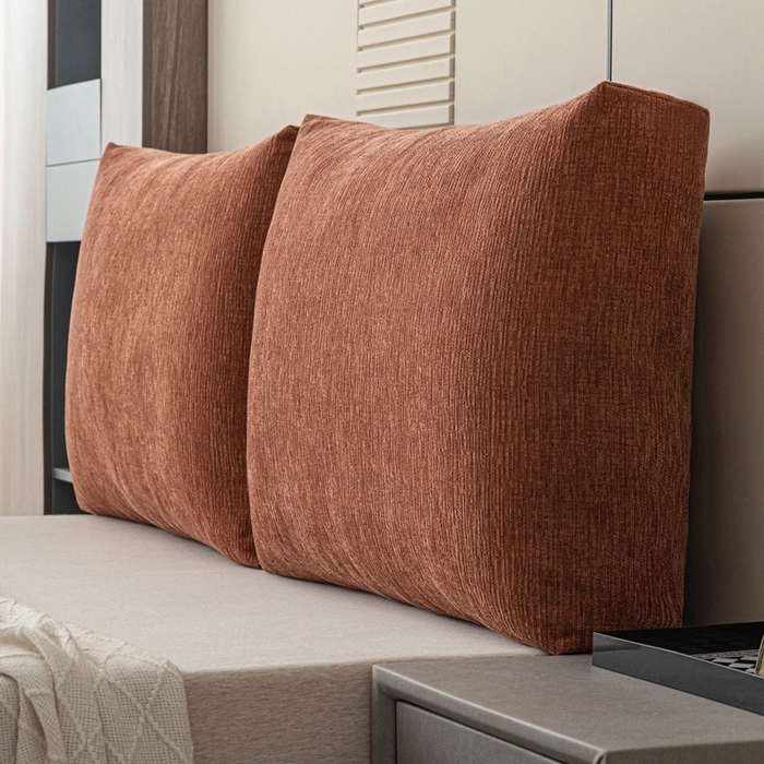 91家纺网 家纺一手货源 找家纺 美达人 2025新款珍珠棉雪尼尔立体面包靠背床头靠垫大靠背沙发抱枕飘窗阳台靠枕 雪尼尔-立体面包-云橙