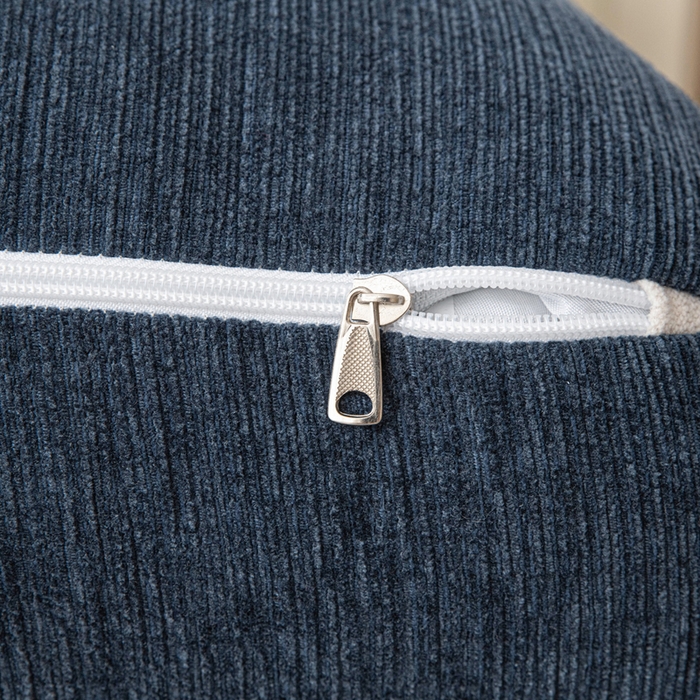 91家纺网 家纺一手货源 找家纺 美达人 2025新款珍珠棉雪尼尔立体面包靠背床头靠垫大靠背沙发抱枕飘窗阳台靠枕 雪尼尔-立体面包-墨蓝