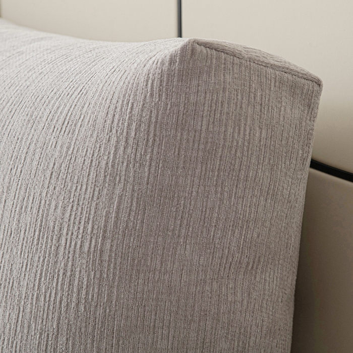 91家纺网 家纺一手货源 找家纺 美达人 2025新款珍珠棉雪尼尔立体面包靠背床头靠垫大靠背沙发抱枕飘窗阳台靠枕 雪尼尔-立体面包-浅灰