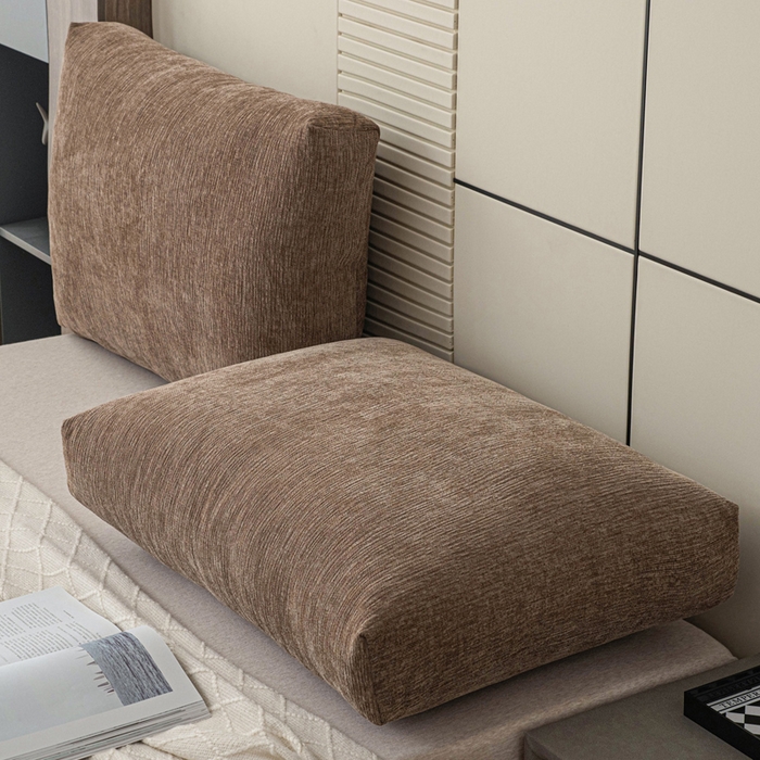 91家纺网 家纺一手货源 找家纺 美达人 2025新款珍珠棉雪尼尔立体面包靠背床头靠垫大靠背沙发抱枕飘窗阳台靠枕 雪尼尔-立体面包-棕咖