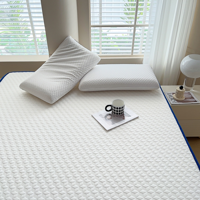 91家纺网 家纺一手货源 找家纺 MOA生态床垫 2025新款立体边乳胶海绵床垫 菱格-5cm