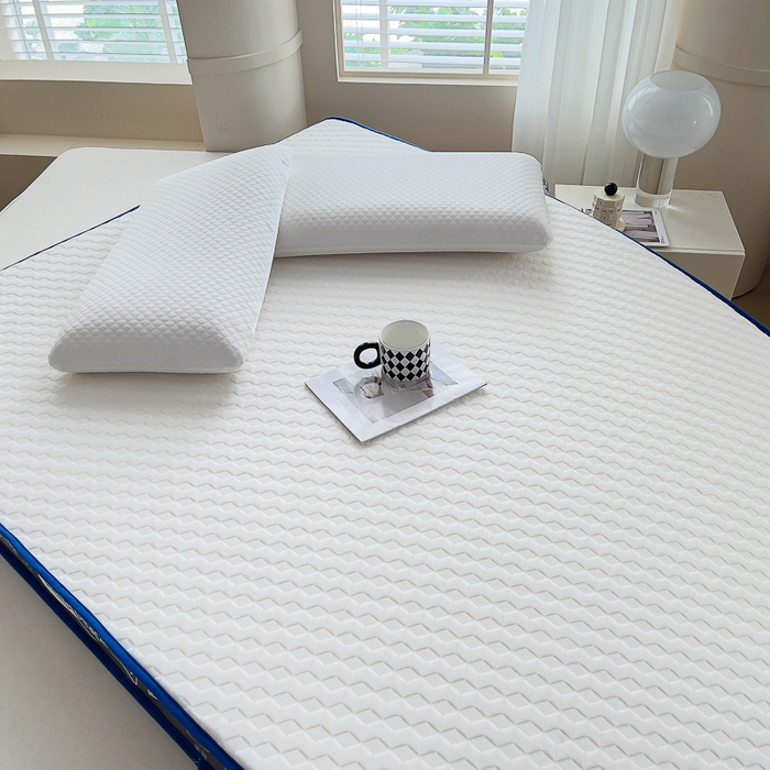 91家纺网 家纺一手货源 找家纺 MOA生态床垫 2025新款立体边乳胶海绵床垫 菱格-10cm