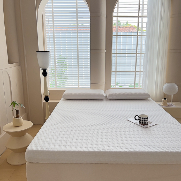 91家纺网 家纺一手货源 找家纺 MOA生态床垫 2025新款针织乳胶床垫 水立方-7.5cm