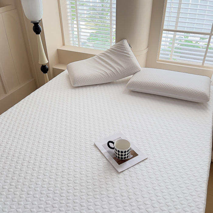 91家纺网 家纺一手货源 找家纺 MOA生态床垫 2025新款针织乳胶床垫 水立方-7.5cm