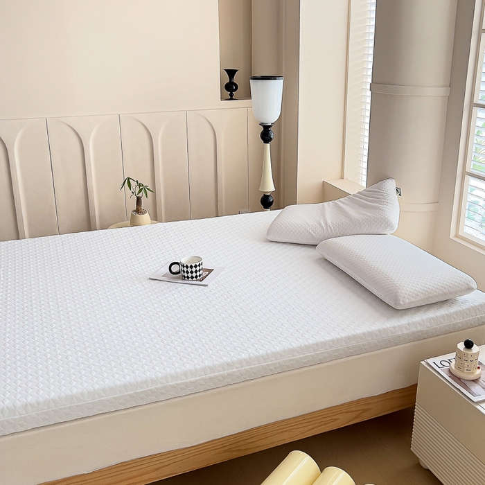 91家纺网 家纺一手货源 找家纺 MOA生态床垫 2025新款针织乳胶床垫 水立方-7.5cm