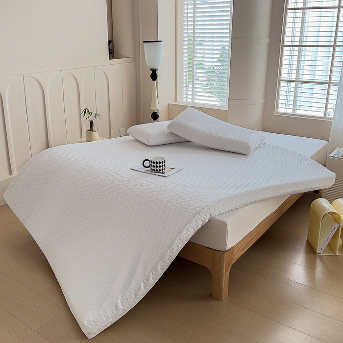 91家纺网 家纺一手货源 找家纺 MOA生态床垫 2025新款针织乳胶床垫 水立方-10cm