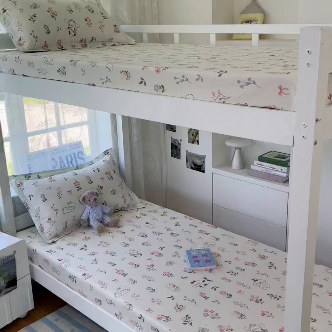 91家纺网 家纺一手货源 找家纺 （总）莱通家纺 2025春夏新款12868纯棉印花学生单床笠 床笠单件（商家提供买家秀）