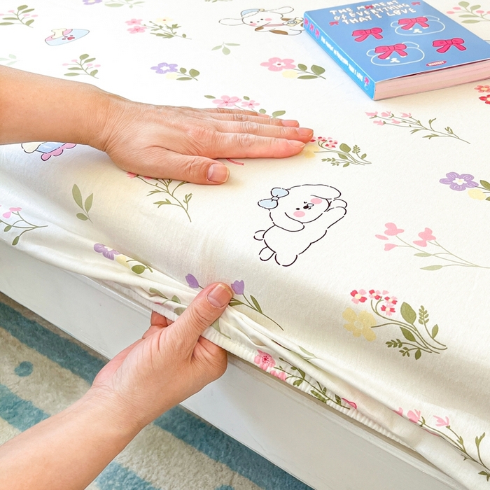 91家纺网 家纺一手货源 找家纺 （总）莱通家纺 2025春夏新款12868纯棉印花学生单床笠 床笠单件（商家提供买家秀）