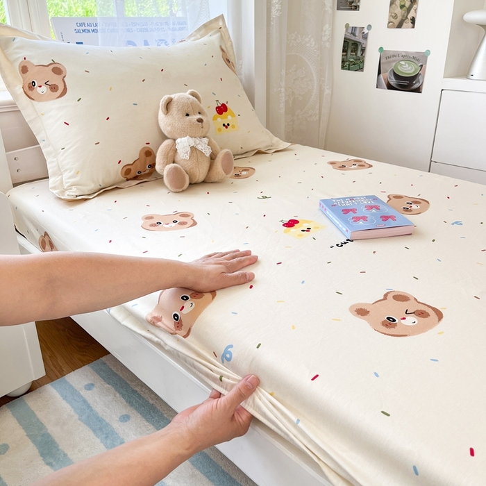 91家纺网 家纺一手货源 找家纺 （总）莱通家纺 2025春夏新款12868纯棉印花学生单床笠 床笠单件（商家提供买家秀）