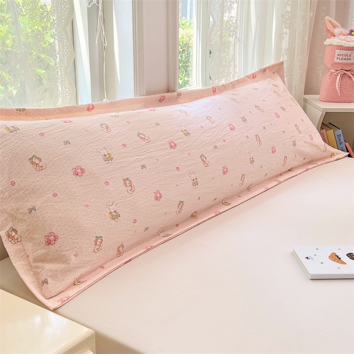 91家纺网 家纺一手货源 找家纺 （总）梦舒羽 2025新款云感双层纱印花双人枕套情侣1.5m枕芯套1.8床枕头