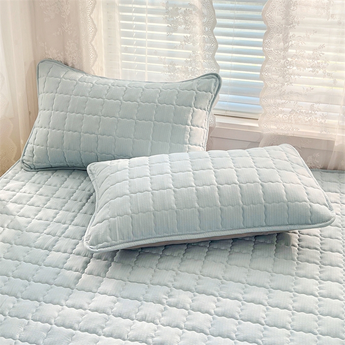 91家纺网 家纺一手货源 找家纺 （总）梦舒羽 2025新款云感双层纱夹棉枕套宿舍单人枕芯套一对装加厚枕头套