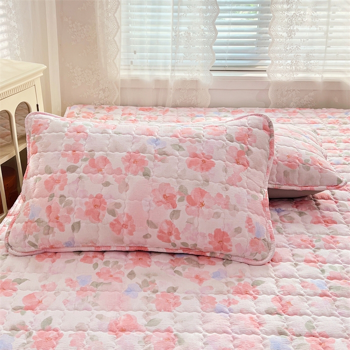 91家纺网 家纺一手货源 找家纺 梦舒羽 2025新款云感双层纱夹棉枕套宿舍单人枕芯套一对装加厚枕头套 倾城之恋