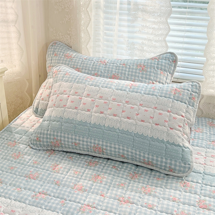 91家纺网 家纺一手货源 找家纺 梦舒羽 2025新款云感双层纱夹棉枕套宿舍单人枕芯套一对装加厚枕头套 浮生若梦