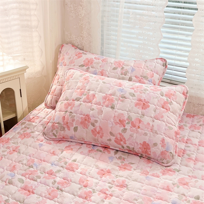 91家纺网 家纺一手货源 找家纺 梦舒羽 2025新款云感双层纱夹棉枕套宿舍单人枕芯套一对装加厚枕头套 倾城之恋