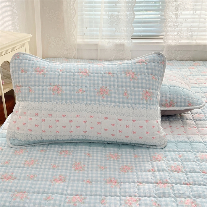 91家纺网 家纺一手货源 找家纺 梦舒羽 2025新款云感双层纱夹棉枕套宿舍单人枕芯套一对装加厚枕头套 浮生若梦